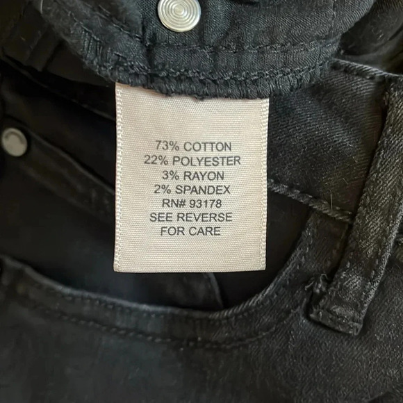 NWOT PHILOSOPHYFlared Solid Black Red Heart Pocket Mid-Rise Denim Jeans, Size 10 - Picture 7 of 10